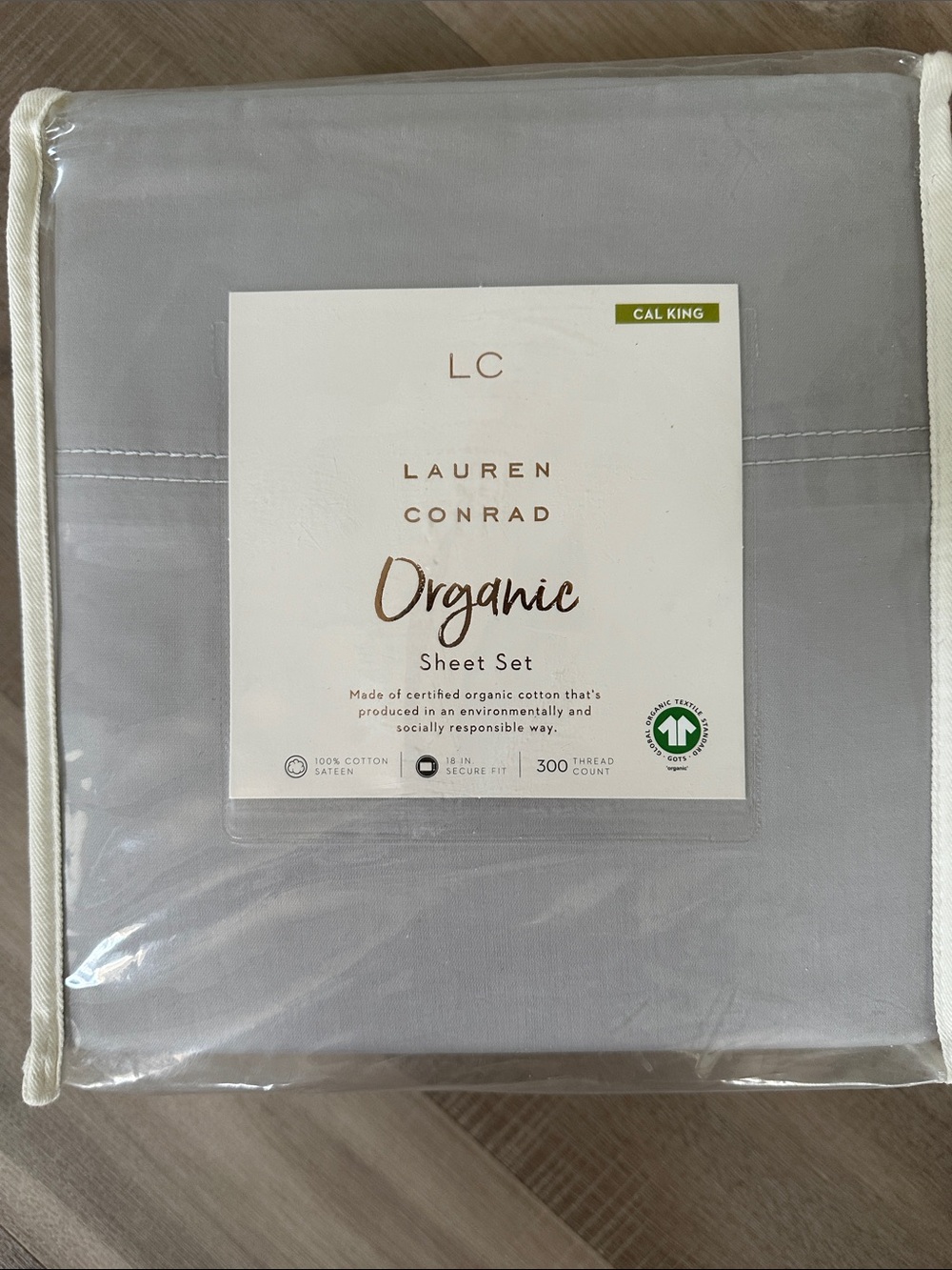 LC Lauren Conrad Organic Sheet Set - Grey